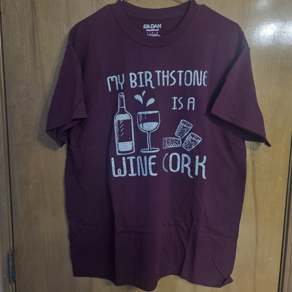 Gildan Maroon Wine Cork Graphic Tee